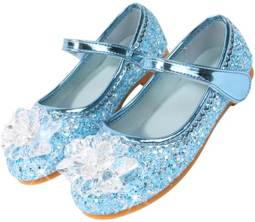 Vorkhuaeri Chaussures Princesse pour Filles Baskets Paillettes Enfant | Chaussures Costume habiller une Fête Cosplay Mariage