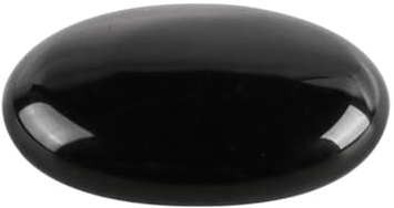 Ieron Piedra de obsidiana Negra Pulida para curación de Palmas, Piedra Preciosa de Bolsillo para aliviar el estrés, Accesorios de meditación de Equilibrio (4 x 6 cm)