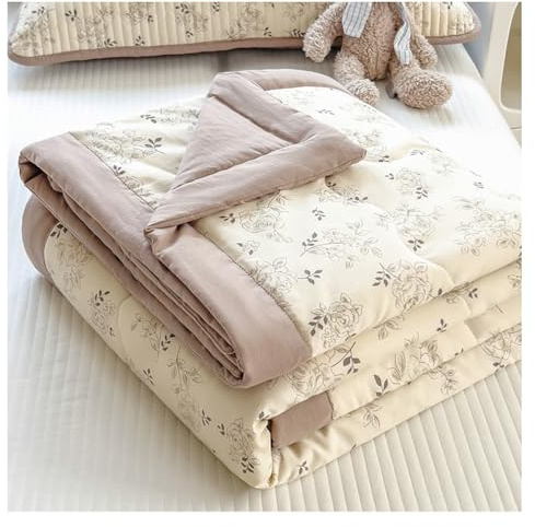 moismk Couette Été en Microfibre, Fine et Légère Couverture Fraîche Edredon Toutes Les Saisons pour Lit 140x200/200x220 légère, Douceur et Confor,Lavable Cooling Couette Légère(Color 11,150x200cm)
