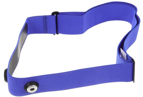 SKISUNO Correa Pectoral Deportiva Elástica Azul para Monitor De Frecuencia, Banda Ajustable Resistente Al Desgaste, Compatible Monitor Cardíaco, Adecuado para Ciclismo y Ejercicio Intenso