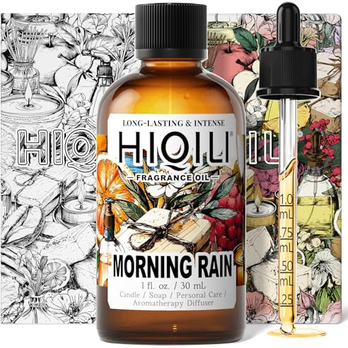 HIQILI Morning Rain Fragrance Oil for Soap, Candle & Hair Conditioner Making, Fresh Scent for Home, Car Diffuser - 1 Fl Oz