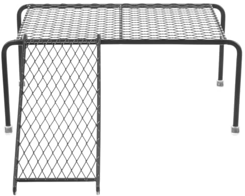 DIYEAH Support à Poules en Métal avec Échelle, Plateforme Grosse Taille Noire, Accessoires pour Cages à Oiseaux, d'escalade pour Poulets, Fournitures d'alimentation Jeu pour Ferme,