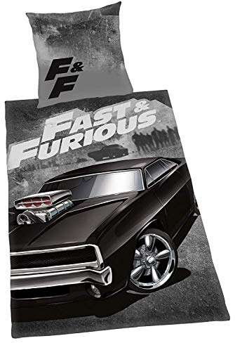 Herding Fast & Furious - Juego de Ropa de Cama Reversible, Funda de edredón de 135 x 200 cm y Funda de Almohada de 80 x 80 cm, algodón Reforzado