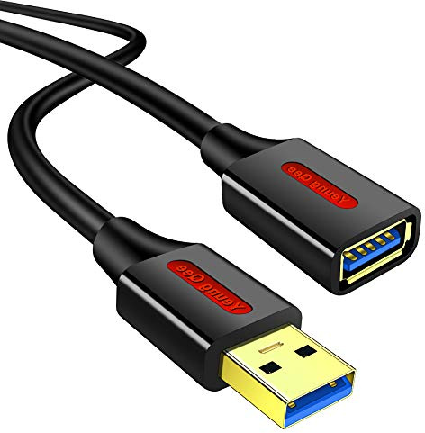 Yeung Qee Câble d'extension USB 3.0 A mâle vers A femelle pour transfert de données USB Flash Drive, clavier, souris, Playstation, Xbox, lecteur de cartes, imprimante, etc. 0,5 m