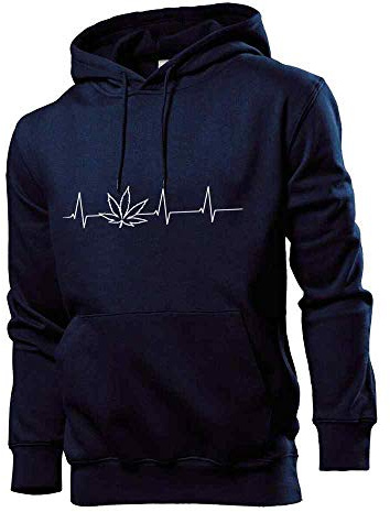 Generisch shirt84.de Cannabis - Sudadera con capucha para hombre azul marino S