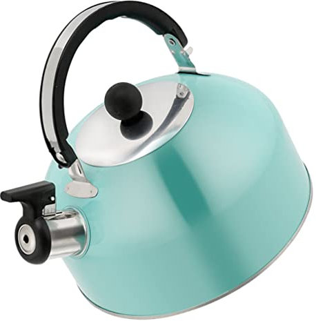 Warmhm Bollitore a fischio piano cottura in acciaio inox bollitore da tè classico teiera caffettiera bollitore da tè con manico ergonomico per cucina 3L