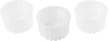 Cheese Mold for Cheese Making 20 oz - Cheese Making Basket for Ricotta, Feta, Camembert - Strainer Perforated Plastic Molds for Making Soft Cheese All Types, 3 Pcs