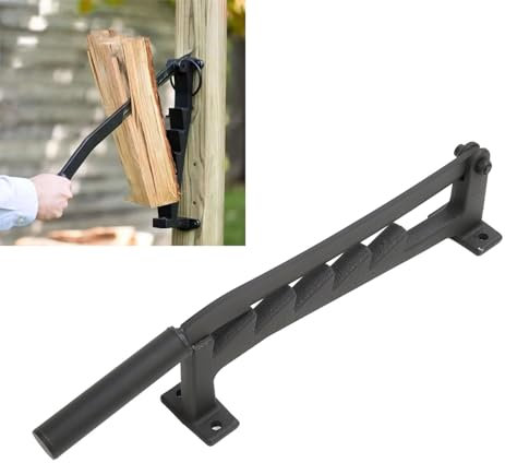 Divisor de Leña, Divisor de Madera Montado en la Pared, Divisor de Troncos de Acero, Herramienta Cortadora de Troncos Manual para Interiores y Exteriores