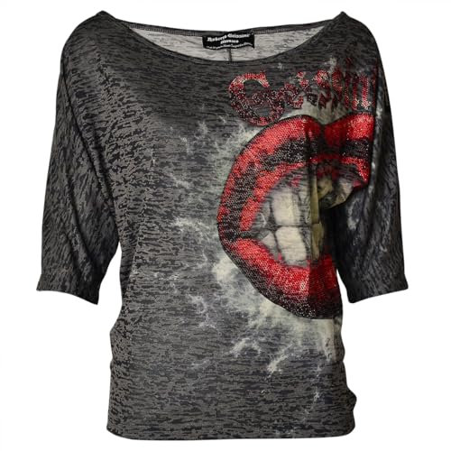 Roberto Geissini Damen T-Shirt RED Lips M