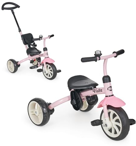 MS BabyWorld – Triciclo Evolutivo Volta 5 en 1 – Bicicleta Infantil Convertible | Desde 1 a 5 años | con o sin Pedales | Adaptable y transformable | Fácil manejo y Seguro