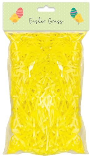 Easter Grass Shredded Tissue Paper DIY Bonnet Hat Decorating Straw Basket Hamper Filling (Yellow)