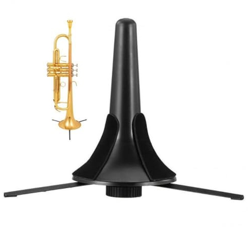 Soporte De Trompeta Portátil De Metal con 3 Patas, Soporte De Trompeta Desmontable Plegable, Patas De Metal Estables, Accesorios para Instrumentos para Trompeta