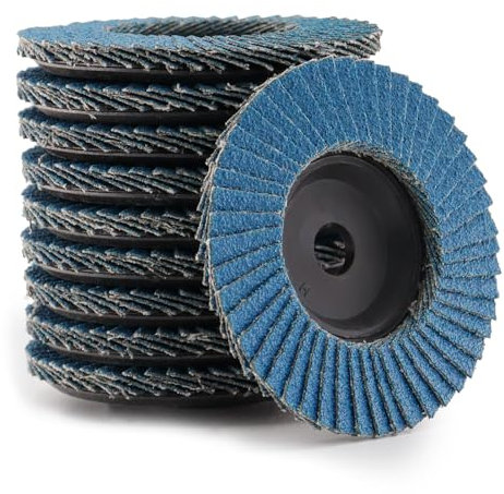 BEASAFY 10 discos abrasivos, grano 80, diámetro de 76 mm discos de láminas para amoladora angular, disco de desbaste para metal y madera