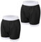 Carer 2 Stück Inkontinenz-Auslaufsichere Unterwäsche Boxershorts für Erwachsene Plastik-Windelhülle Waschbare Wiederverwendbare Wasserdichte Inkontinenzunterwäsche Boxershorts Unisex Schwarz Größe M