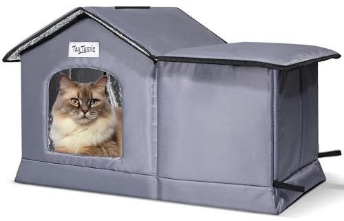 Tailtastic Weatherproof Outdoor Cat House Seamless Leakproof Bottom