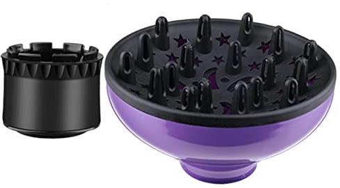 GANAZONO Universal Hair Diffuser Attachment 4.2-6.2cm Plastic Blow Cover Hair Dryer Diffuser Cover and Drying with Blow Dryer Purple