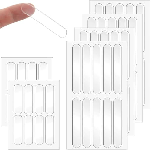 OIXEYA Almohadilla Autoadhesiva,56PCS Lágrimas Silicona,Pies de Silicona Transparentes,Topes Adhesivos,Almohadilla Autoadhesiva para Protector Antigolpes,Búfer Muebles