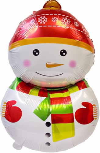 ALUNA Christmas LARGE Santa Snowman Xmas Tree 31 Foil Helium UP Balloon Party (Large Foil Snowman Balloon)
