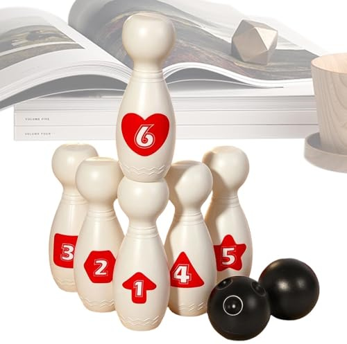 Gioco di bowling al coperto - Set di giochi educativi con palline da bowlings divertenti, set da gioco portatile per bowlings per bambini | Giocos di bowling interattivo per la costruzione di abilità