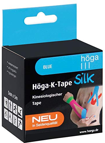 Höga-K-Tape-Silk blue kinesiologischer Tape in Seidenqualität, 5 cm x 5m