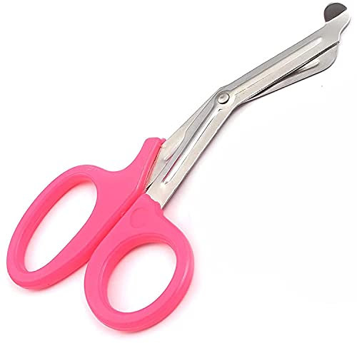 Comdent Tijeras de corte Tuff Primeros Auxilios Utilidad 14cm Tijeras Paramédicas Emergencia Hogar Accesorios Enfermera (rosa)
