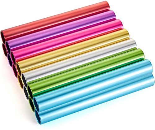 Lewtemi Aluminum Track Field Relay Baton Track Sports Field Race Batons Corrosion Resistant for Outdoor Athlete Running Race Student Relay Events, Assorted Colors(7 Pieces)