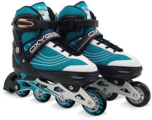 Patins en Ligne Ajustable Semi-Soft SKIDS Control Oxygen T. 42-45, Blue-Black