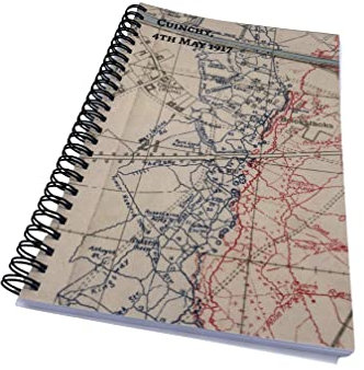 Hornbeam Militaria Trench Map Notebook, Cuinchy, 4th May 1917, A5, 80 Pages