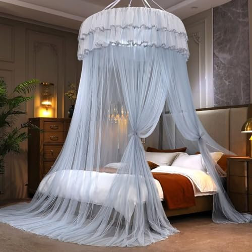 BohrenCL Moskitonetz Bett für Doppelbett Einzelbett, Moskitonetz Betthimmel, Bettvorhang, Baldachin Kinderzimmer, Hängendes Bettnetz