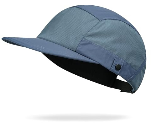 Croogo Lightweight Dad Hats Quick Dry Baseball Cap Flat Brim Hats for Men Trucker Hat Nylon Running Snapback Hat,Blue-WBQSG1