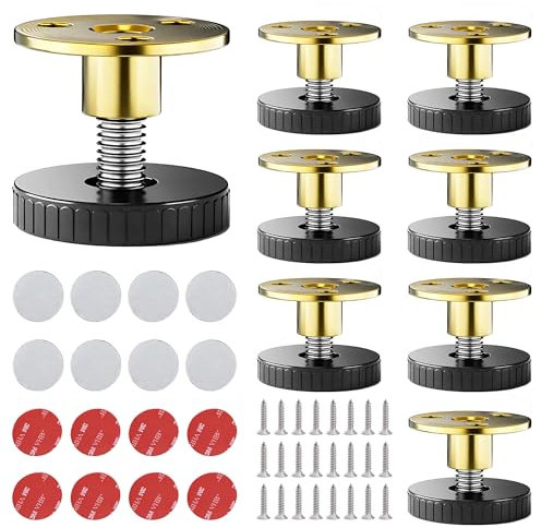 ZEXUPORIUM 8 Pièces Pied Reglable pour Meuble, Pied Meuble de 27 à 40 mm, Pieds de Meuble avec Pieds de Nivellement Résistants aux Rayures, pour Armoires, Pieds de Lit, Tables, Canapés