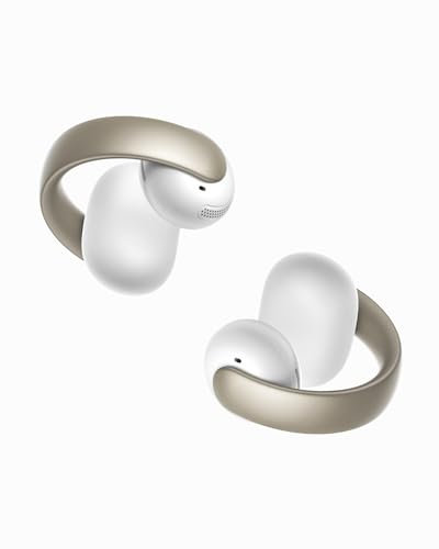 soundcore AeroClip de Anker, Auriculares Open-Ear, Comodidad de adaptación, Llamadas nítidas con 4 micrófonos con IA, Ajuste Estable, Altavoces de 12 mm para un Sonido Claro, Forma de Anilla Abierta