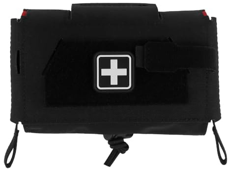 Pochette tactique V3 à dégagement rapide MOLLE, ceinture de combat, gilet de chasse, plaque, trousse de premiers soins médicaux(BK)