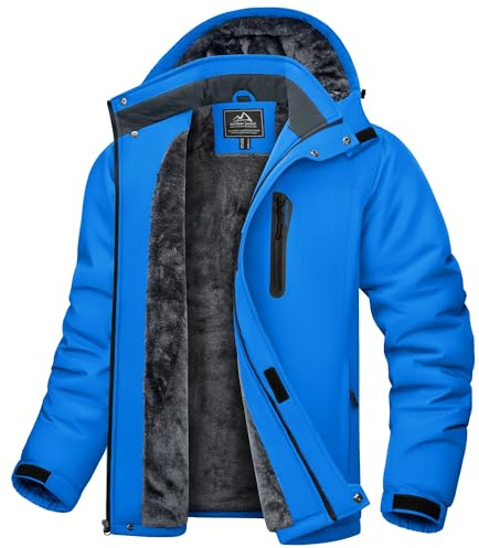 Cavva Winterjacke Herren Skijacke Winter Warme Arbeitsjacke Blau L