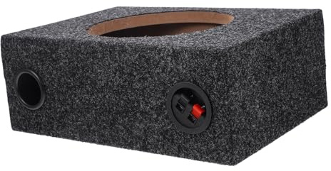 HONMEET Scatola Subwoofer Auto in Legno e Abs Leggero e Portatile Box Altoparlanti Compatibile per Sistema Audio Veicolo Supporto Robusto per Upgrade Casse Auto