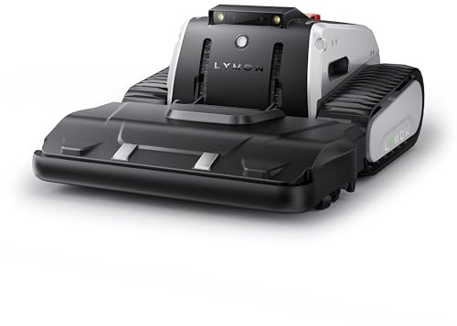 Lymow One Plus Robot Cortacesped sin Cable Perimetral, Evitación de Obstáculos con IA, Pendientes de 45°, Doble Cuchilla Rotativa SK5, Altura de Corte 30-100 mm, RTK+VSLAM, Gestión de 80 Zonas