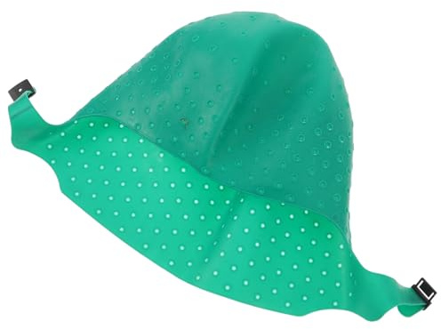 Ciieeo Cuffia per Tintura dei Chioma in Silicone Verde con Fori Cappuccio per Meches Professionale Riutilizzabile per Colorazione e Glassa Strumento per Parrucchieri e Uso Domestico