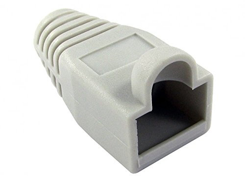 PCSL® CAT5E CAT6 RJ45 Ethernet Network Cable Strain Relief Boots Cable Connector Plug Cover (Grey x 100)