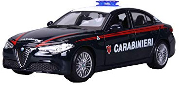 Bburago - Coche Carabinieri - Maqueta Realista 1:24 (selección aleatoria), con Licencia Oficial de los Carabinieri y Fabricantes de Autos, Edad Recomendada 3+ años