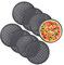 Relaxdays 8 x Pizzablech, rund, gelocht, antihaft, Pizza & Flammkuchen, Lochblech aus Stahl, Knusperblech, ∅ 32 cm, anthrazit