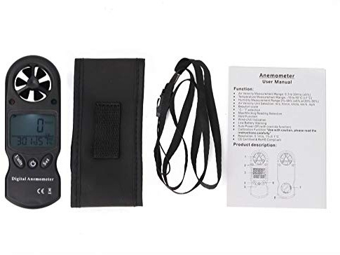 3 in 1 Mini Termometro digitale multifunzione portatile Igrometro Anemometro Indicatore di velocità del Misuratore di volume d'aria per freddo