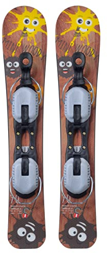 GPO Snowblade Mini Woody, Renn-Kurz-Ski inkl. GC-001-Bindung, 70 cm Länge, Big-Foot-Ski für Herren und Damen