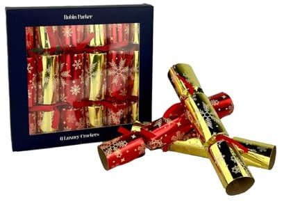 WDMT Robin Parker Christmas Crackers - Weihnachtsknallbonbons - 27 x 26 x 4,5 cm - Tischdekoration - Weihnachtsknallbonbons - Partyknallbonbons - Weihnachtsdekoration Gold