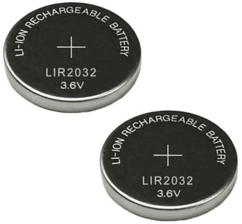 BenjiPower -2 Piles Bouton LIR2032 Rechargeable - Remplace Les Piles Bouton CR2032