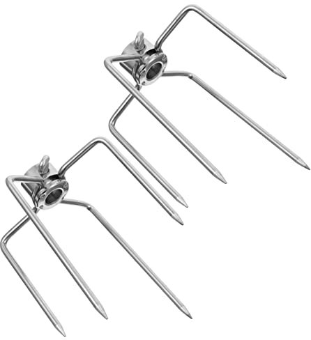 UKCOCO 2pièces Fourchettes à pour Rôtisserie Et Barbecue Accessoires De Grillage pour Et Brochettes
