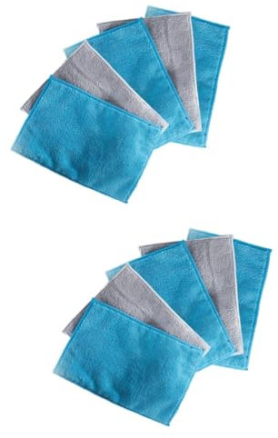 NIYANGLE 10pezzi Tovagliette Fibra Di Bambù Panni Multiuso Assorbenti Per Cucina e Pulizia Della Casa Struttura Doppio Assorbenza Superiore Senza Sostanze Chimiche Nocive Stile Casual