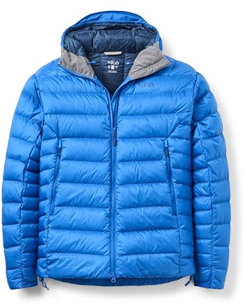 Rab Men's Electron Pro Hoody - Lightweight Warm Down Coat for Climbing & Mountaineering - Maya Blue - Medium
