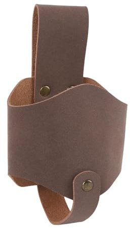 Generic Beer Belt Pouch, Portable Beer Belt Holder for Outdoor (Dark Brown)