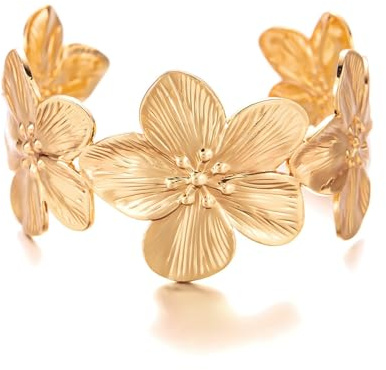 HORREX Personligt armband dam öppet vänskapsarmband armband vänner gåvor kvinnor födelsedag personliga armband presenter till lärare jul alla hjärtans dag mamma (guld)