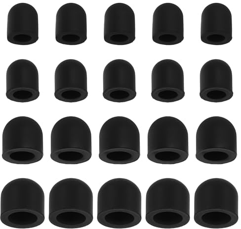 PATIKIL 4.5/5.5/6.5/7.5mm (0.18/0.22/0.26/0.3) Punte Per Stilo, 20Pc Punte In Gomma Conduttiva Per Penne Capacitive Per Schermi Touch Per Telefoni Cellulari Tablet E-reader, Nero